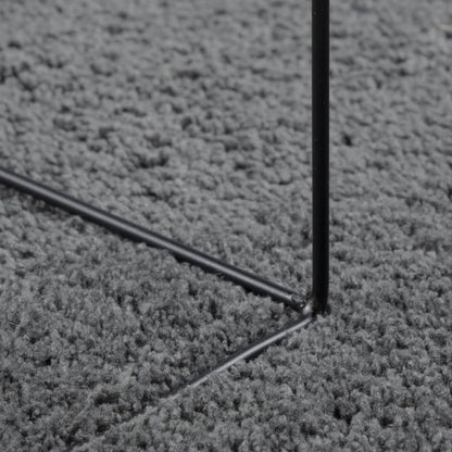Rug OVIEDO Short Pile Anthracite 120x120 cm