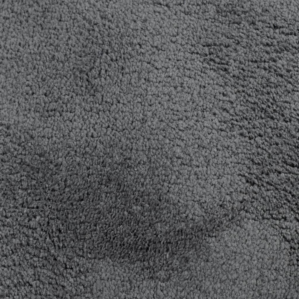 Rug OVIEDO Short Pile Anthracite 120x120 cm