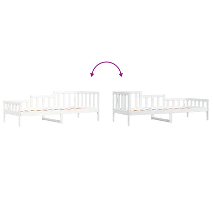 Day Bed without Mattress White 80x200 cm Solid Wood Pine