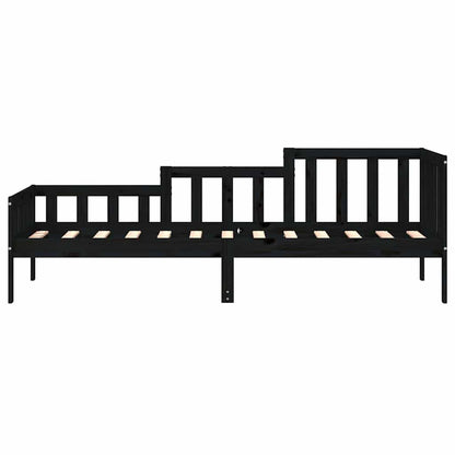 Day Bed without Mattress Black 80x200 cm Solid Wood Pine