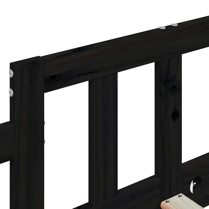 Day Bed without Mattress Black 80x200 cm Solid Wood Pine
