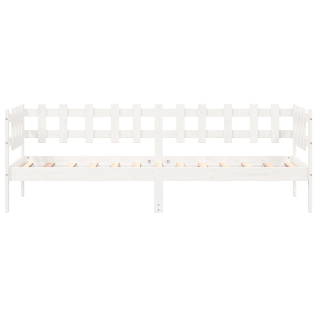 Day Bed without Mattress White 80x200 cm Solid Wood Pine