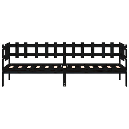 Day Bed without Mattress Black 80x200 cm Solid Wood Pine