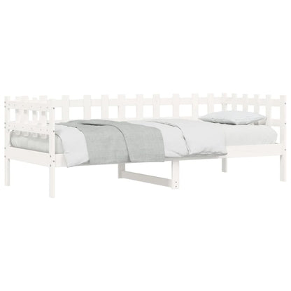 Day Bed without Mattress White 90x200 cm Solid Wood Pine