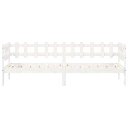 Day Bed without Mattress White 90x200 cm Solid Wood Pine