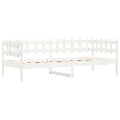 Day Bed without Mattress White 90x200 cm Solid Wood Pine