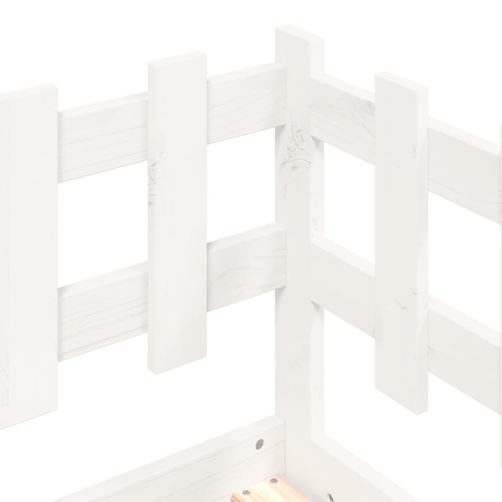 Day Bed without Mattress White 90x200 cm Solid Wood Pine