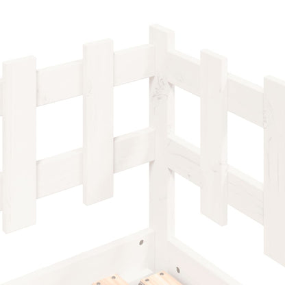 Pull-out Day Bed without Mattress White 2x(90x190) cm Solid Wood
