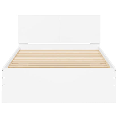 Bed Frame without Mattress with Headboard White 100x200 cm