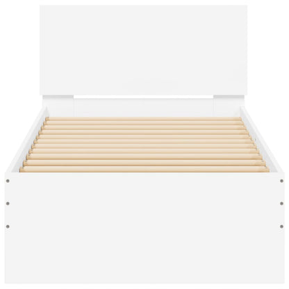 Bed Frame without Mattress with Headboard White 90x190 cm Single