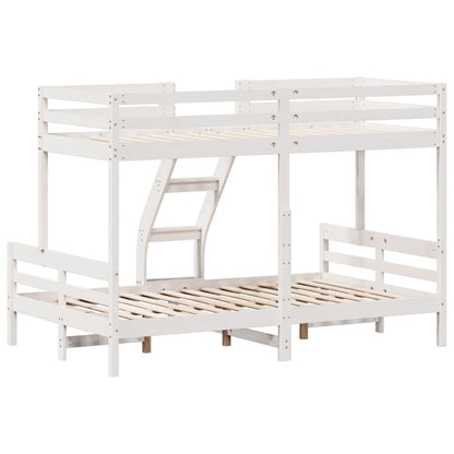 Bunk Bed without Mattress 80x200/120x200 cm White Solid Wood