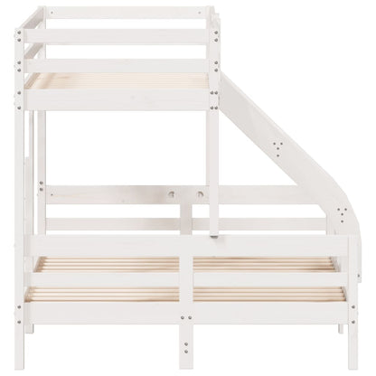 Bunk Bed without Mattress 80x200/140x200 cm White Solid Wood