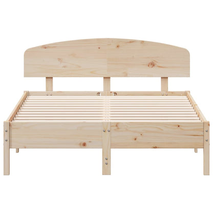 Bed Frame without Mattress 140x190 cm Solid Wood Pine