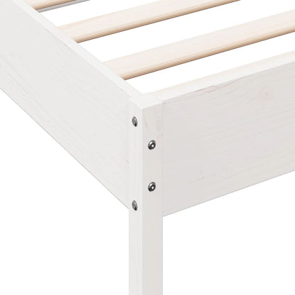 Bed Frame without Mattress White 90x190 cm Single Solid Wood Pine