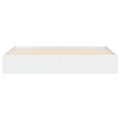 Bed Frame with Drawers without Mattress White 200x200 cm