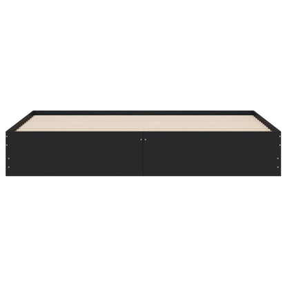 Bed Frame with Drawers without Mattress Black 180x200 cm Super King