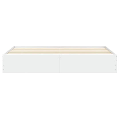 Bed Frame with Drawers without Mattress White 160x200 cm