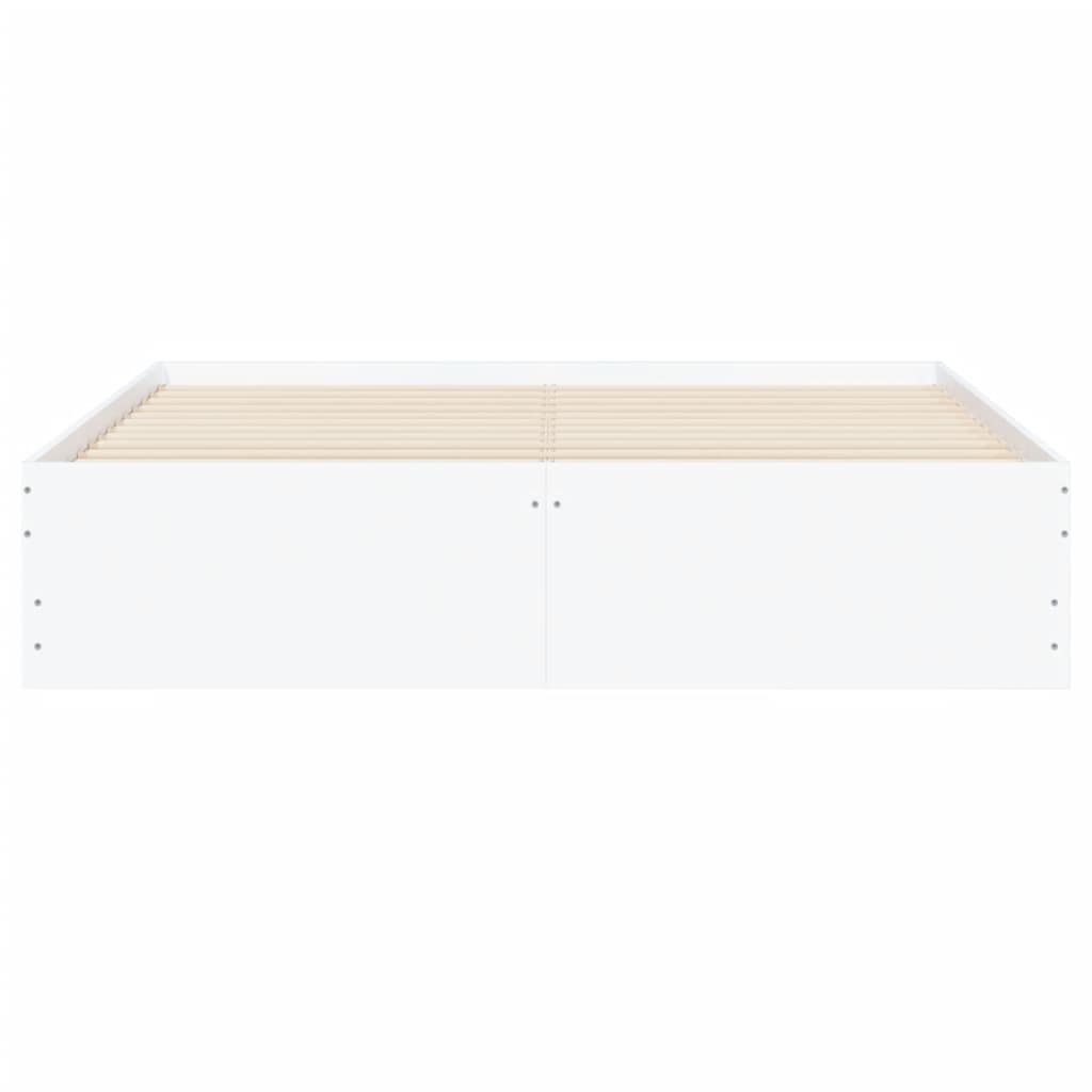 Bed Frame with Drawers without Mattress White 140x200 cm