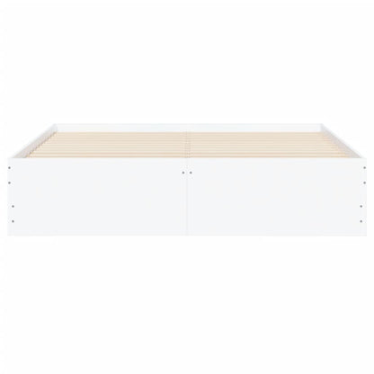 Bed Frame with Drawers without Mattress White 140x200 cm