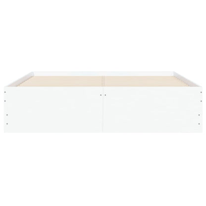 Bed Frame with Drawers without Mattress White 120x200 cm