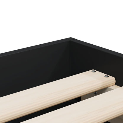 Bed Frame with Drawers without Mattress Black 100x200 cm
