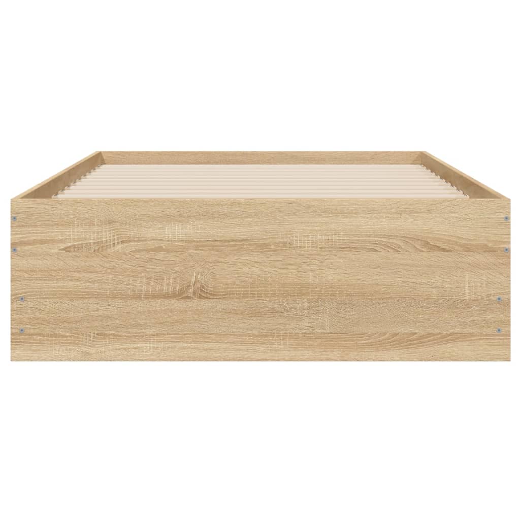 Bed Frame with Drawers without Mattress Sonoma Oak 100x200 cm