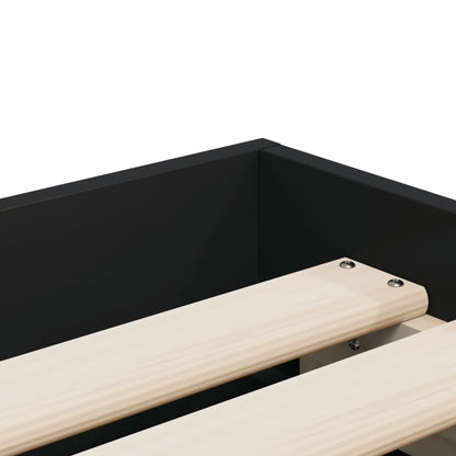 Bed Frame with Drawers without Mattress Black 90x200 cm