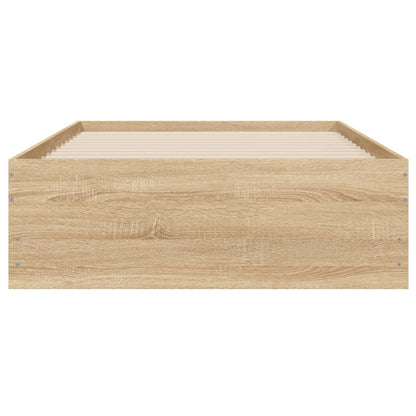 Bed Frame with Drawers without Mattress Sonoma Oak 90x200 cm