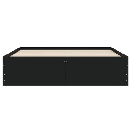 Bed Frame with Drawers without Mattress Black 135x190 cm Double