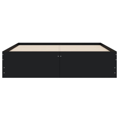 Bed Frame with Drawers without Mattress Black 120x190 cm Small Double