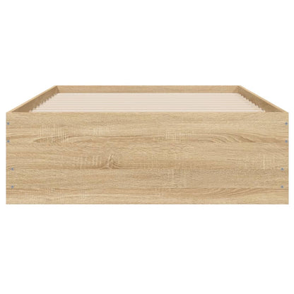 Bed Frame with Drawers without Mattress Sonoma Oak 90x190 cm Single