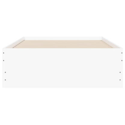 Bed Frame with Drawers without Mattress White 75x190 cm Small Single
