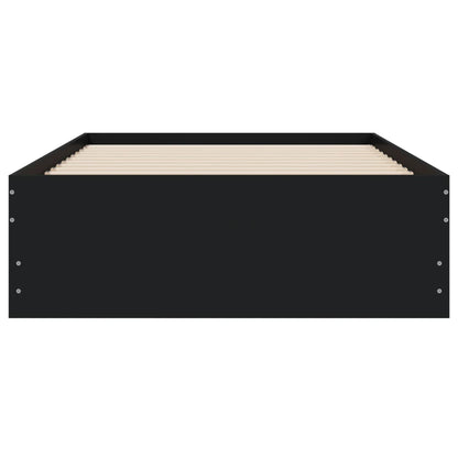 Bed Frame with Drawers without Mattress Black 75x190 cm Small Single