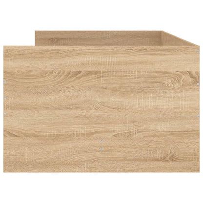 Bed Frame with Drawers without Mattress Sonoma Oak 100x200 cm