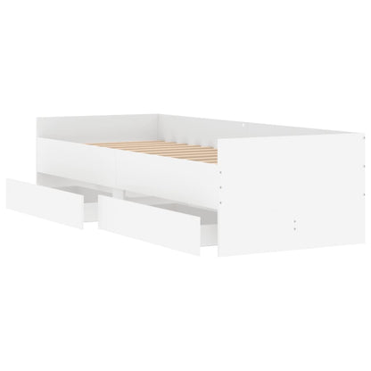 Bed Frame without Mattress White 75x190 cm Small Single Small Single