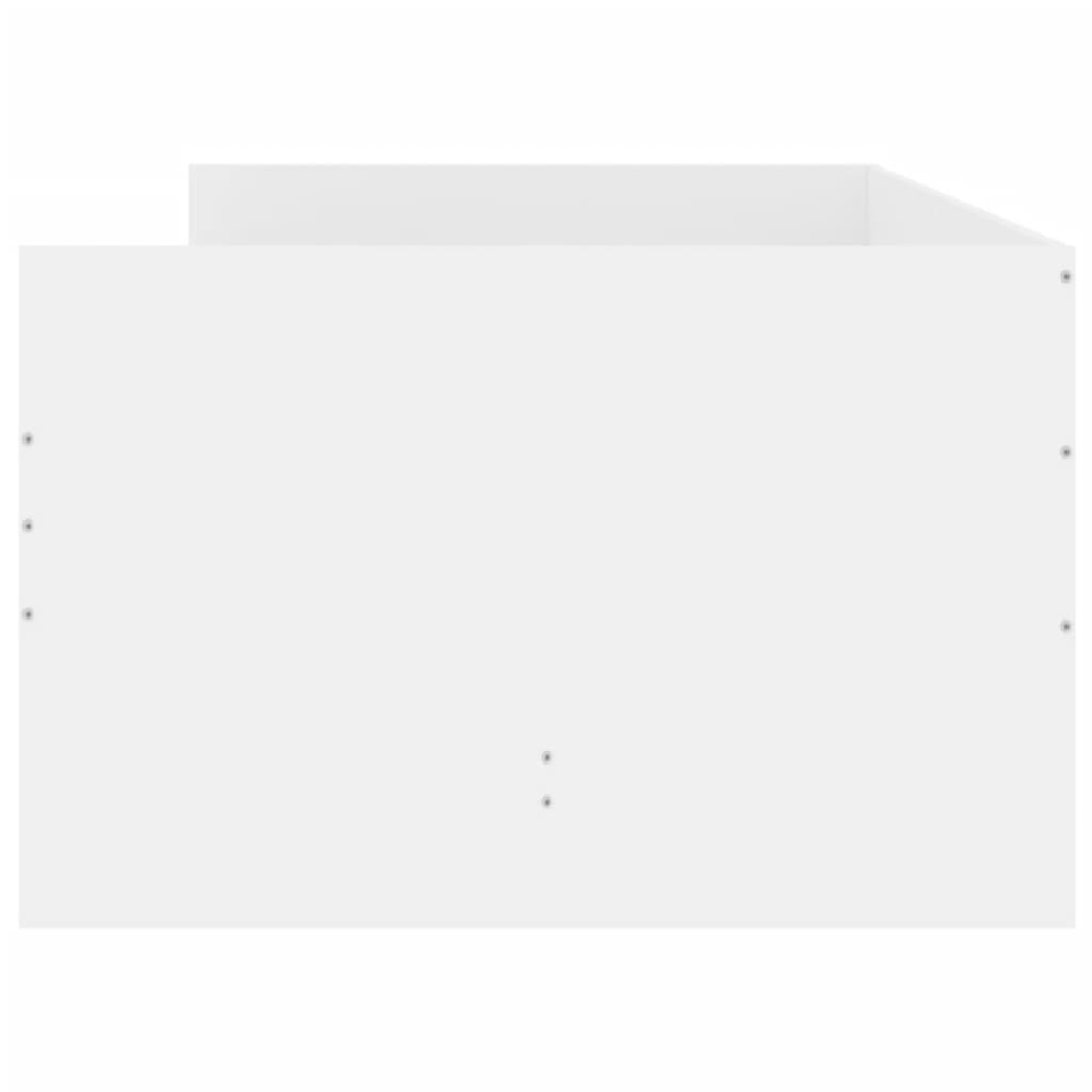 Bed Frame without Mattress White 75x190 cm Small Single Small Single