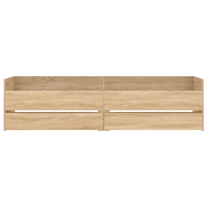 Bed Frame without Mattress Sonoma Oak 75x190 cm Small Single Small Single