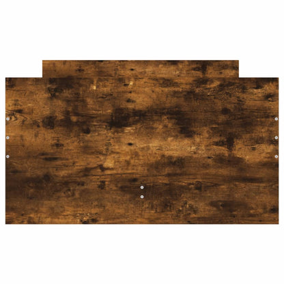 Bed Frame with Drawers without Mattress Smoked Oak 100x200 cm