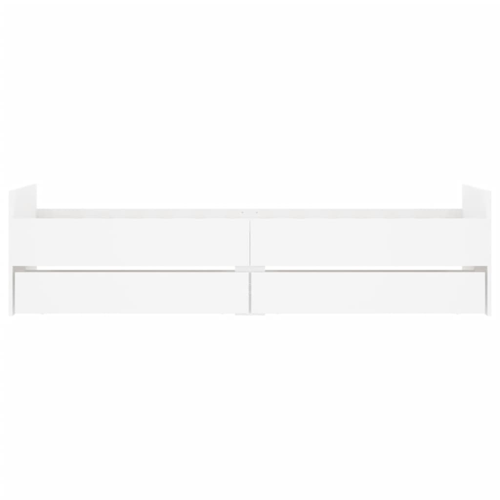 Bed Frame with Drawers without Mattress White 90x200 cm