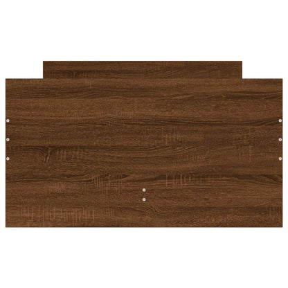 Bed Frame with Drawers without Mattress Brown Oak 90x190 cm Single