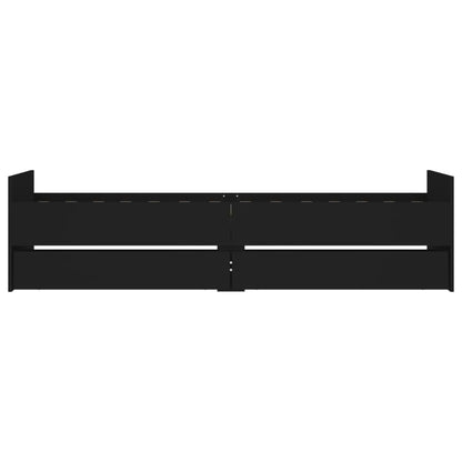Bed Frame without Mattress Black 75x190 cm Small Single Small Single