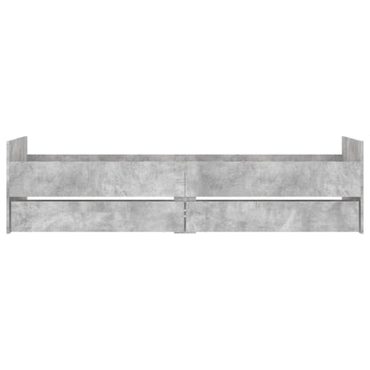 Bed Frame without Mattress Concrete Grey 75x190 cm Small Single Small Single