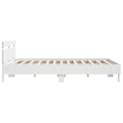 Bed Frame without Mattress White 180x200 cm Super King