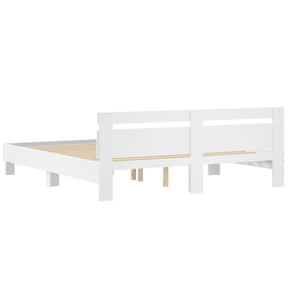 Bed Frame without Mattress White 180x200 cm Super King
