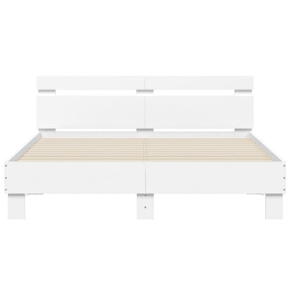 Bed Frame without Mattress White 150x200 cm King Size