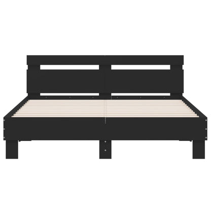 Bed Frame without Mattress Black 150x200 cm King Size