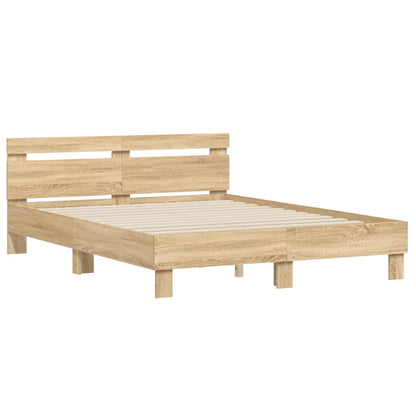 Bed Frame without Mattress Sonoma Oak 150x200 cm King Size