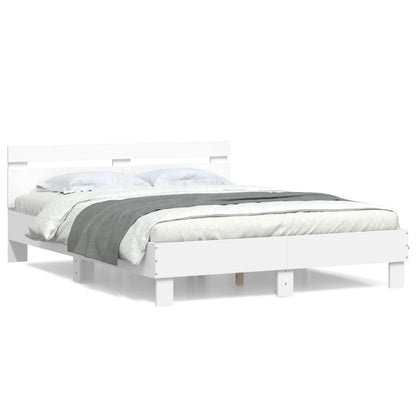 Bed Frame without Mattress White 140x200 cm