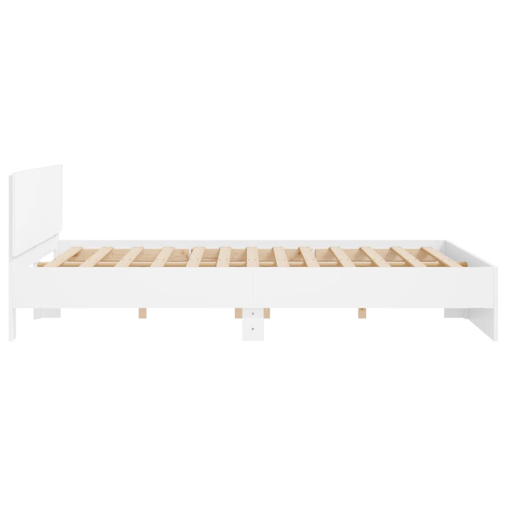 Bed Frame without Mattress White 200x200 cm
