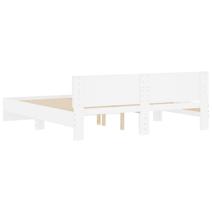 Bed Frame without Mattress White 200x200 cm